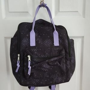 NWT Target Backpack - Black/ Purple - Sun/ Moon